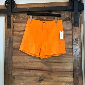 Anthropologie High Waist Orange Shorts